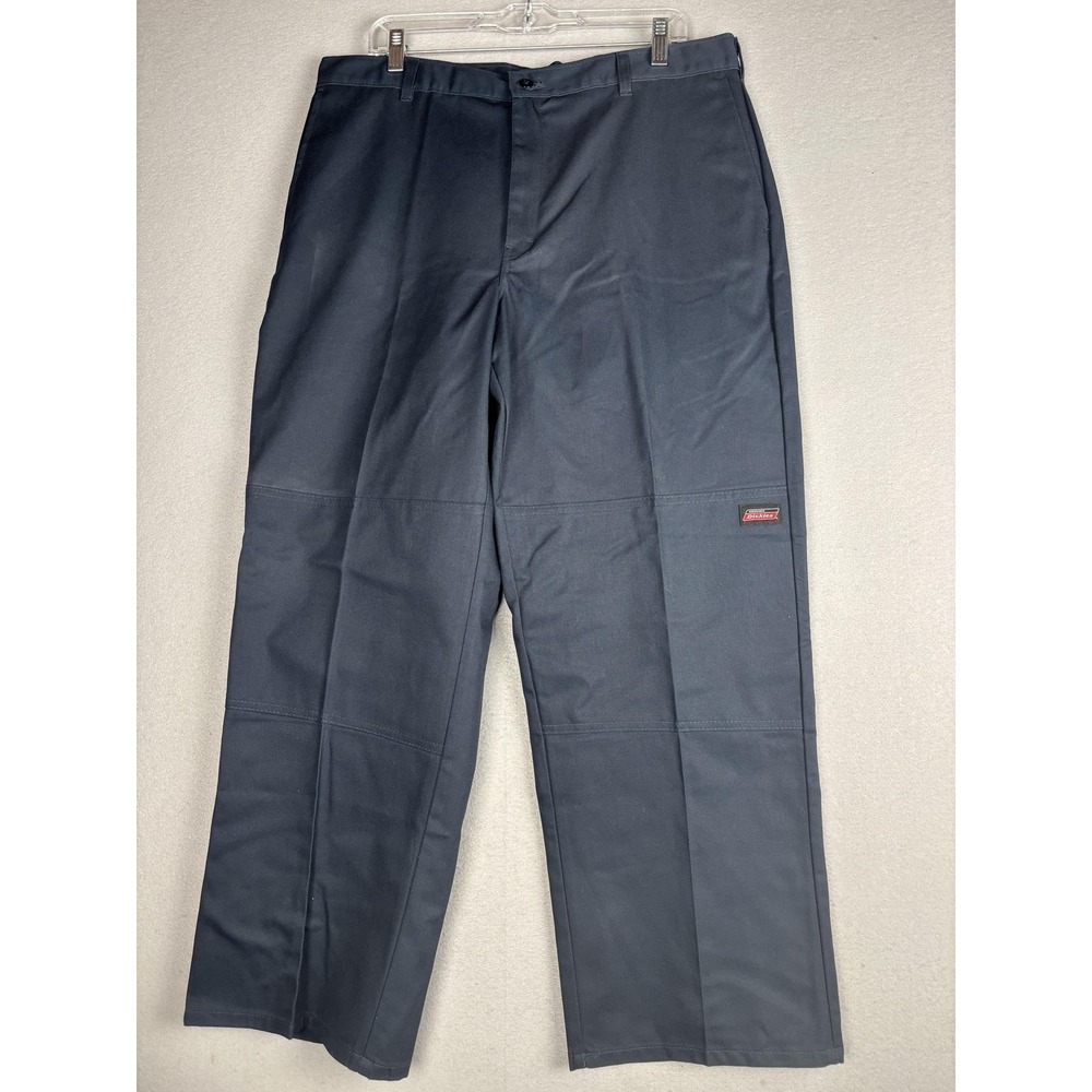 Dickies Double Knee Work Pants Mens 36x29 Blue Relaxed Fit Chino Workwear